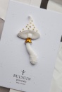 Фото 2 Броши из Фарфора "BULYGIN" Белый\Чёрный Мухомор