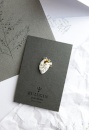 Фото 3 Броши из Фарфора "BULYGIN" Белое Сердце серебро/золото